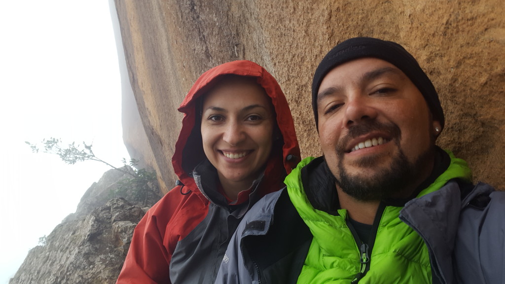 Eu e a Michelle no Parque do Lineu com o tempo completamente cagado