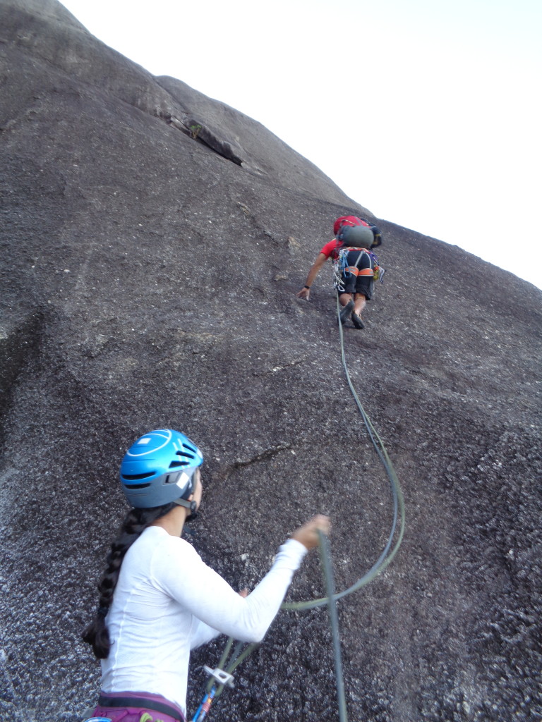 Michelle dando segue, inicio da segunda enfiada.