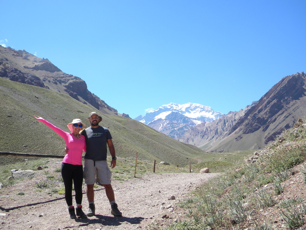 Inicio da nossa caminhada para o Aconcágua.