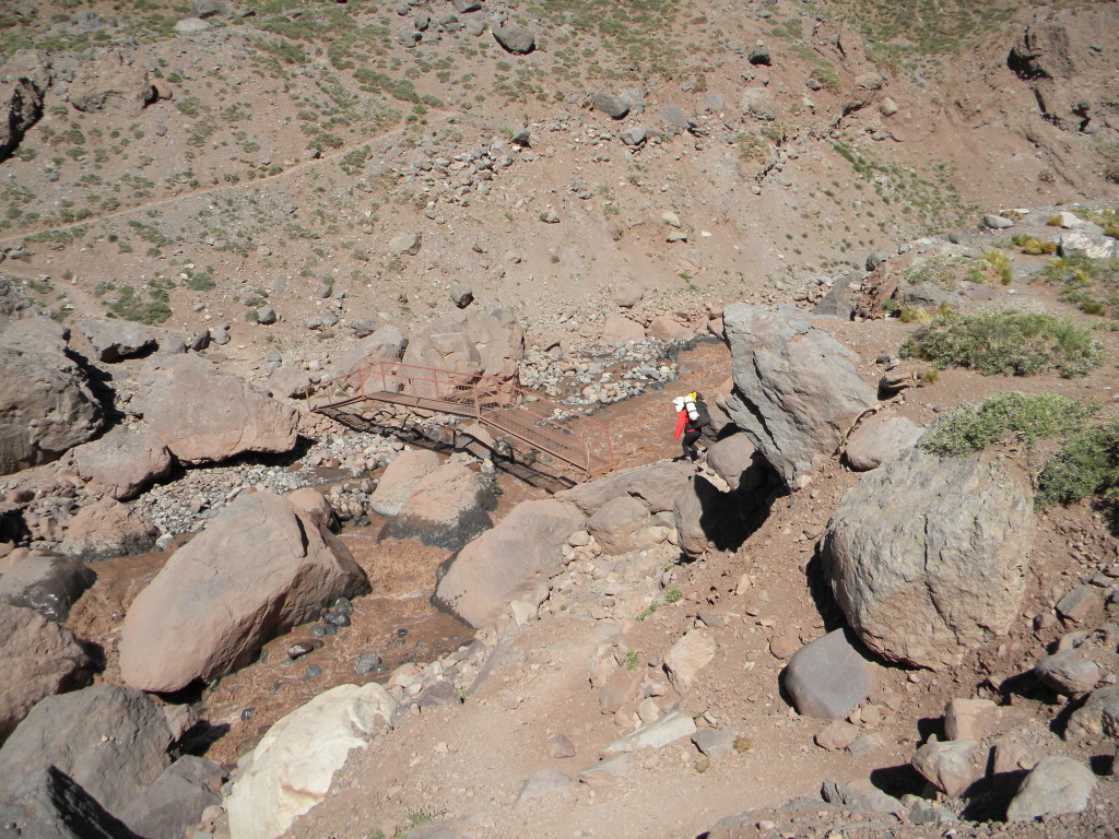 Inicio da caminhada para Plaza de Mulas.