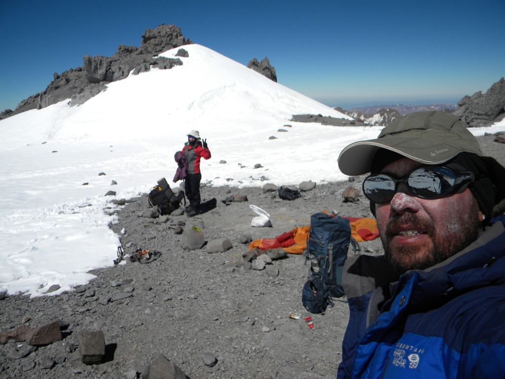 Preparando tudo para descer.